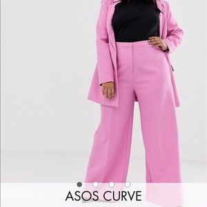 ASOS DESIGN Curve wide leg suit pants